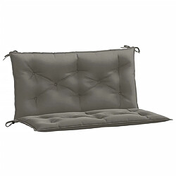 vidaXL Coussins de banc de jardin lot de 2 gris foncé mélangé tissu