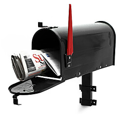 Helloshop26 Us mailbox boite aux lettres design américain noir montage au mur poste 16_0000334