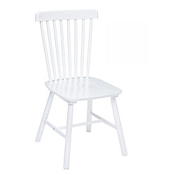 Pegane Lot de 2 chaises en bois coloris blanc - Longueur 90 x Profondeur 102 x Hauteur 72 cm