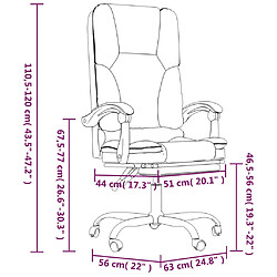 vidaXL Fauteuil de massage inclinable de bureau Rose Similicuir pas cher