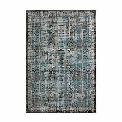 Paris Prix Tapis Imprimé Oriental à Poils Courts Ariya Bleu 120 x 170 cm