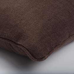 Thedecofactory TRIBU - Coussin en jute et coton chocolat 38x38