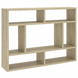 Maison Chic Étagère murale flottante,Etagère de rangement Chêne sonoma 75x16x55 cm Aggloméré -MN52286