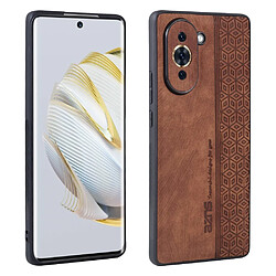 Coque en TPU + PU AZNS anti-chute pour votre Huawei nova 10 4G - marron