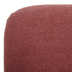 Mendler Fauteuil lounge HWC-L83, fauteuil cocktail fauteuil rembourré, tissu bouclé/textile métal ~ vieux rose