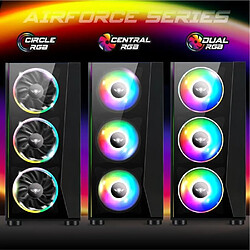 Avis Spirit of Gamer Ventilateur Gamer PC 12cm Noir – ARGB DUAL – Ultrasilencieux 14db Airforce series Ventilateur pour boitier PC 1200 RPM