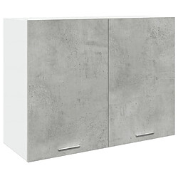 vidaXL Armoire suspendue Gris béton 80x31x60 cm Aggloméré