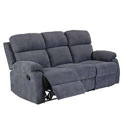 Acheter Vente-Unique Canapé 3 places relax en tissu TOLZANO - Anthracite