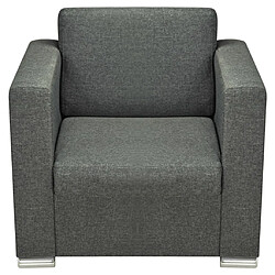 Avis vidaXL Fauteuil gris foncé tissu