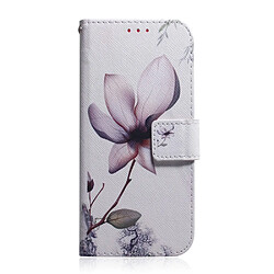 Etui en PU Impression de motifs de conception Belle fleur pour votre Nokia 5.4