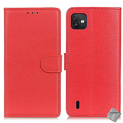 Htdmobiles Housse etui portefeuille avec coque intérieure en silicone pour Wiko Y82 + film ecran - ROUGE