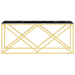 Avis Maison Chic Table basse,Table Console Table d'appoint, Table pour salon 110x45x45 cm acier inoxydable et verre -MN11480