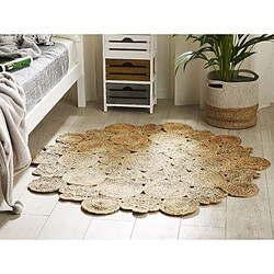 Avis Beliani Tapis beige en jute ø 135 cm GERDEK