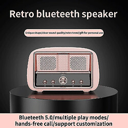 Universal En haut-parleur YYH-Bluetooth Subwoofer Small Stelet Stéréo En haut-parleur Speaker en haut-parleurs Mic Callers (Pink)