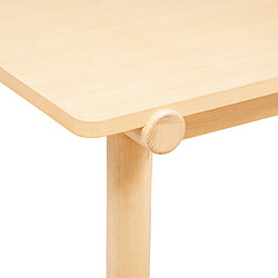 Pegane Table à manger en bois MDF coloris beige - Longueur 160 x Profondeur 87,5 x Hauteur 74,5 cm