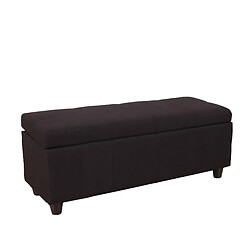 Mendler Banc/banquette/coffre de rangement Kriens, 112x45x45cm, tissu ~ noir