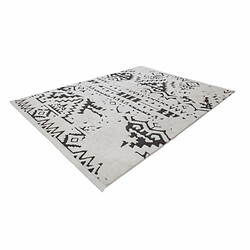 Acheter Paris Prix Tapis Ethnique à Franges Agadir Noir & Blanc 160 x 230 cm