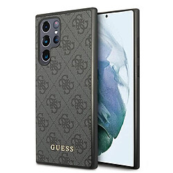 Guess Maroquinerie Guess 4G Metal Gold Logo - Coque pour Samsung Galaxy S22 Ultra (Gris)