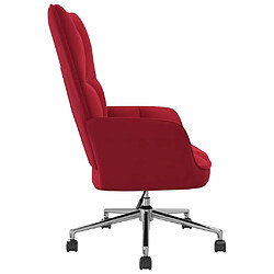 Avis Maison Chic Chaise de relaxation | Fauteuil relax Rouge bordeaux Velours -GKD72615