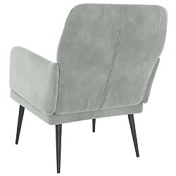 Acheter vidaXL Fauteuil Gris clair 62x79x79 cm Velours