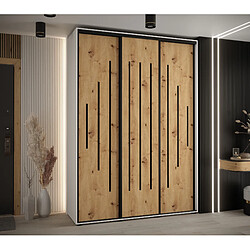 Abiks Meble Armoire Davos 12 À Portes Coulissantes 235,2/180/60 3 Portes