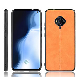 Wewoo Coque Rigide Pour la peau de modèle de vache à coudre antichoc Vivo S5 PC + PU + TPU Orange