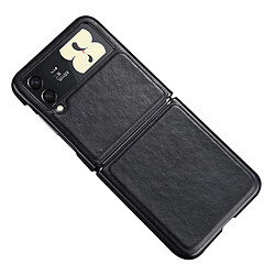 Coque en TPU + PU anti-rayures noir pour votre Samsung Galaxy Z Flip3 5G