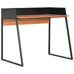 Helloshop26 Bureau table poste de travail meuble d'ordinateur informatique étude et 90 x 60 x 88 cm noir 02_0023929