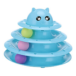 Acheter Jouets de chat de trois couches Jouets Turntable Intelligence Crazy Play Ball Tray Blue