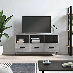 vidaXL Meuble TV sonoma gris 102x36x50 cm bois d'ingénierie