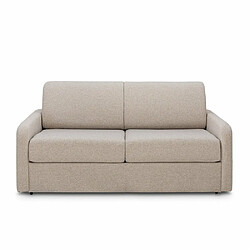 Inside 75 Canapé convertible express MAC MAHON sommier lattes 140cm matelas 16cm tissu tweed beige