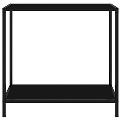 Maison Chic Table console | Meuble d'entrée | Table d'appoint Noir 80x35x75 cm Verre trempé -GKD79105