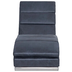 Acheter vidaXL Chaise longue Gris Similicuir daim