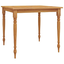 vidaXL Table Batavia 85x85x75 cm Bois de teck solide