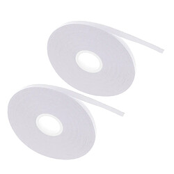 2 Rouleaux De Ruban Adhésif Double Face Blanc Ruban Adhésif Lavable 54 Verges 1,5 Cm