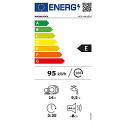 Lave-vaisselle 60cm 14 couverts 44db blanc - W2FHKD624 - WHIRLPOOL