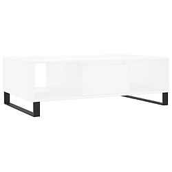 Maison Chic Table basse,Table Console Table d'appoint, Table pour salon blanc 104x60x35 cm bois d'ingénierie -MN48537