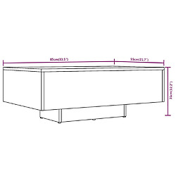 vidaXL Table basse Chêne marron 85x55x31 cm Bois d'ingénierie pas cher