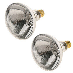 2x E27 Type d'appareil de chauffage infrarouge d'émetteur de chaleur d'émetteur d'ampoule 2 - 200W