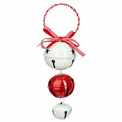 Sujet de Noël 3 Grelots La Piste 18cm Rouge & Blanc