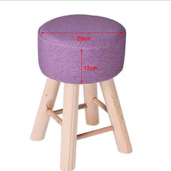 Acheter housse de tabouret rond en toile de lin housse de tabouret en bois violet 28x13cm