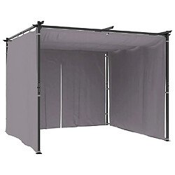 Acheter vidaXL Tonnelle avec rideaux 3x3 m Anthracite Acier