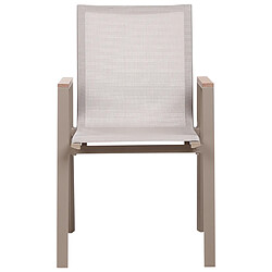 Beliani Chaise de jardin TIANO Métal Taupe pas cher