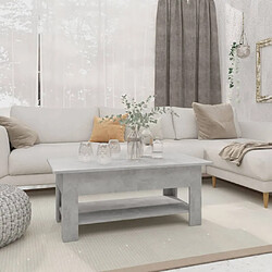 Maison Chic Table basse,Table Console Table d'appoint, Table pour salon Gris béton 102x55x42 cm Aggloméré -MN63475