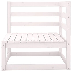 Acheter Maison Chic Salon de jardin 5 pcs - Table et chaises d'extérieur - Mobilier/Meubles de jardin Moderne Blanc Bois de pin massif -MN93661