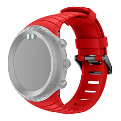 Avis Wewoo Bracelet rouge pour les bandes de montre de silicone de la boucle en acier carrée de Sunnto Core Series