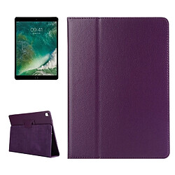 Wewoo Coque Violet pour iPad Pro 10,5 pouces Litchi Texture double rabat horizontal en cuir avec support