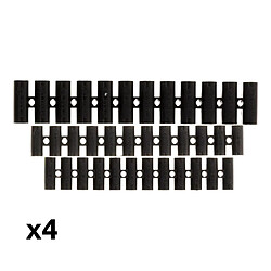 Acheter Lot 4 barrettes 1x4 mm²+ 1x6mm² + 2x 10 mm² noires - Zenitech