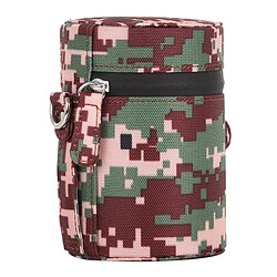 Wewoo Housse Camouflage Color Small Lens Case Zipered Cloth Box pour DSLR Camera Lens, Taille: 11x8x8cm (Marron) 