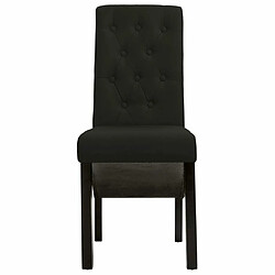 Avis Maison Chic Lot de 4 Chaises à manger,Chaise pour cuisine noir tissu -MN84691